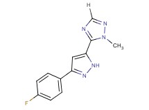 5-[3-(4-fluorophenyl)-1H-pyrazol-5-yl]-1-methyl-1H-1,2,4-triazole