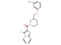 3-fluoro-2-({3-[(3-methylphenoxy)methyl]-1-piperidinyl}carbonyl)imidazo[1,2-a]pyridine