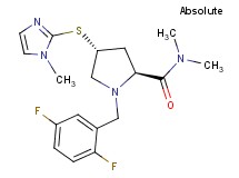 (4R)-1-(2,5-difluorobenzyl)-N,N-dimethyl-4-[(1-methyl-1H-imidazol-2-yl)thio]-L-prolinamide