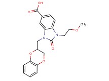 3-(2,3-dihydro-1,4-benzodioxin-2-ylmethyl)-1-(2-methoxyethyl)-2-oxo-2,3-dihydro-1H-benzimidazole-5-carboxylic acid