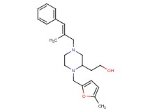 2-{1-[(5-methyl-2-furyl)methyl]-4-[(2E)-2-methyl-3-phenyl-2-propen-1-yl]-2-piperazinyl}ethanol