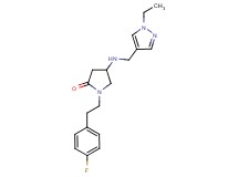 4-{[(1-ethyl-1H-pyrazol-4-yl)methyl]amino}-1-[2-(4-fluorophenyl)ethyl]-2-pyrrolidinone