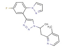 2-(2-{4-[5-fluoro-2-(1H-pyrazol-1-yl)phenyl]-1H-1,2,3-triazol-1-yl}propyl)-3-methylpyridine