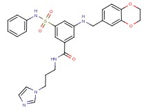 3-(anilinosulfonyl)-5-[(2,3-dihydro-1,4-benzodioxin-6-ylmethyl)amino]-N-[3-(1H-imidazol-1-yl)propyl]benzamide