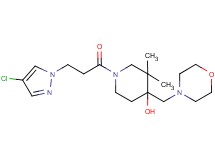 1-[3-(4-chloro-1H-pyrazol-1-yl)propanoyl]-3,3-dimethyl-4-(morpholin-4-ylmethyl)piperidin-4-ol