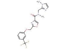N-methyl-N-[(1-methyl-1H-imidazol-2-yl)methyl]-2-{[3-(trifluoromethyl)phenoxy]methyl}-1,3-oxazole-4-carboxamide