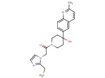 1-[(2-ethyl-1H-imidazol-1-yl)acetyl]-4-(2-methylquinolin-6-yl)piperidin-4-ol