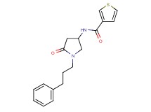 N-[5-oxo-1-(3-phenylpropyl)-3-pyrrolidinyl]-3-thiophenecarboxamide