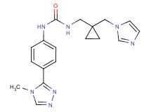 N-{[1-(1H-imidazol-1-ylmethyl)cyclopropyl]methyl}-N'-[4-(4-methyl-4H-1,2,4-triazol-3-yl)phenyl]urea