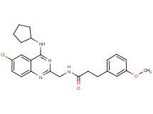 N-{[6-chloro-4-(cyclopentylamino)-2-quinazolinyl]methyl}-3-(3-methoxyphenyl)propanamide