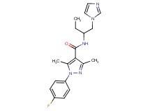 1-(4-fluorophenyl)-N-[1-(1H-imidazol-1-ylmethyl)propyl]-3,5-dimethyl-1H-pyrazole-4-carboxamide