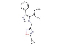 5-cyclopropyl-3-({5-[(1E)-1-methylprop-1-en-1-yl]-4-phenyl-1H-imidazol-1-yl}methyl)-1,2,4-oxadiazole