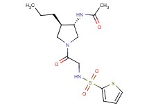 N-{(3S*,4R*)-4-propyl-1-[N-(2-thienylsulfonyl)glycyl]-3-pyrrolidinyl}acetamide