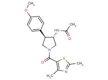 N-[(3S*,4R*)-1-[(2,4-dimethyl-1,3-thiazol-5-yl)carbonyl]-4-(4-methoxyphenyl)pyrrolidin-3-yl]acetamide