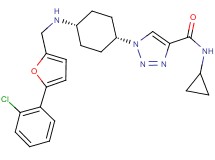 1-[cis-4-({[5-(2-chlorophenyl)-2-furyl]methyl}amino)cyclohexyl]-N-cyclopropyl-1H-1,2,3-triazole-4-carboxamide