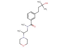 3-(3-hydroxy-3-methylbutyl)-N-methyl-N-[2-(4-morpholinyl)propyl]benzamide