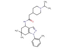 N-[6,6-dimethyl-1-(2-methylphenyl)-4,5,6,7-tetrahydro-1H-indazol-4-yl]-2-(1-isopropyl-4-piperidinyl)acetamide