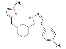 1-[(5-methyl-2-furyl)methyl]-3-[4-(4-methylphenyl)-1H-pyrazol-5-yl]piperidine
