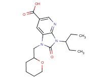 3-(1-ethylpropyl)-2-oxo-1-(tetrahydro-2H-pyran-2-ylmethyl)-2,3-dihydro-1H-imidazo[4,5-b]pyridine-6-carboxylic acid