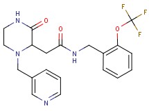 2-[3-oxo-1-(3-pyridinylmethyl)-2-piperazinyl]-N-[2-(trifluoromethoxy)benzyl]acetamide