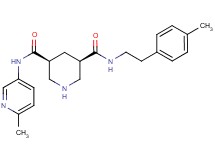 (3R*,5S*)-N-[2-(4-methylphenyl)ethyl]-N'-(6-methylpyridin-3-yl)piperidine-3,5-dicarboxamide