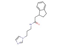 2-(2,3-dihydro-1H-inden-1-yl)-N-[3-(1H-imidazol-1-yl)propyl]acetamide