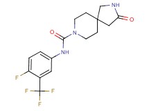 N-[4-fluoro-3-(trifluoromethyl)phenyl]-3-oxo-2,8-diazaspiro[4.5]decane-8-carboxamide