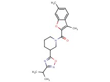 1-[(3,6-dimethyl-1-benzofuran-2-yl)carbonyl]-3-(3-isopropyl-1,2,4-oxadiazol-5-yl)piperidine