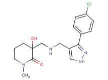 3-[({[3-(4-chlorophenyl)-1H-pyrazol-4-yl]methyl}amino)methyl]-3-hydroxy-1-methyl-2-piperidinone