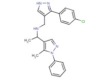 N-{[3-(4-chlorophenyl)-1H-pyrazol-4-yl]methyl}-1-(5-methyl-1-phenyl-1H-pyrazol-4-yl)ethanamine