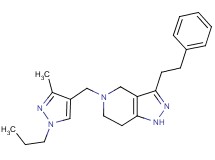 5-[(3-methyl-1-propyl-1H-pyrazol-4-yl)methyl]-3-(2-phenylethyl)-4,5,6,7-tetrahydro-1H-pyrazolo[4,3-c]pyridine