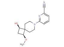 6-[(1R*,3S*)-1-hydroxy-3-methoxy-7-azaspiro[3.5]non-7-yl]pyridine-2-carbonitrile