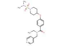 4-({1-[(dimethylamino)sulfonyl]-4-piperidinyl}oxy)-N-ethyl-N-(4-pyridinylmethyl)benzamide