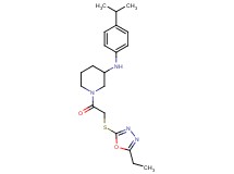 1-{[(5-ethyl-1,3,4-oxadiazol-2-yl)thio]acetyl}-N-(4-isopropylphenyl)-3-piperidinamine