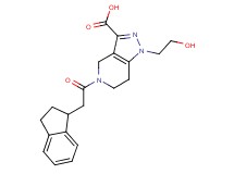 5-(2,3-dihydro-1H-inden-1-ylacetyl)-1-(2-hydroxyethyl)-4,5,6,7-tetrahydro-1H-pyrazolo[4,3-c]pyridine-3-carboxylic acid