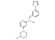 1-(2-{methyl[3-(1H-pyrazol-1-yl)benzyl]amino}-4-pyrimidinyl)-3-piperidinol
