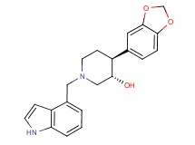 (3S*,4S*)-4-(1,3-benzodioxol-5-yl)-1-(1H-indol-4-ylmethyl)piperidin-3-ol