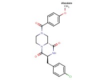 (3S,9aR)-3-(4-chlorobenzyl)-8-(4-methoxybenzoyl)tetrahydro-2H-pyrazino[1,2-a]pyrazine-1,4(3H,6H)-dione
