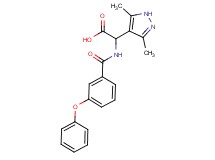 (3,5-dimethyl-1H-pyrazol-4-yl)[(3-phenoxybenzoyl)amino]acetic acid