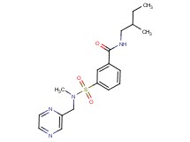 N-(2-methylbutyl)-3-{[methyl(pyrazin-2-ylmethyl)amino]sulfonyl}benzamide