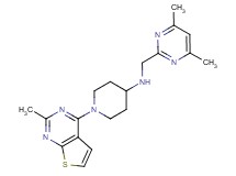 N-[(4,6-dimethylpyrimidin-2-yl)methyl]-1-(2-methylthieno[2,3-d]pyrimidin-4-yl)piperidin-4-amine