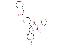 5-[1-(cyclohexylacetyl)-4-piperidinyl]-5-(4-fluorobenzyl)-3-(tetrahydro-3-furanyl)-2,4-imidazolidinedione