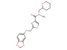 2-[(1,3-benzodioxol-5-yloxy)methyl]-N-methyl-N-(tetrahydro-2H-pyran-2-ylmethyl)-1,3-oxazole-4-carboxamide