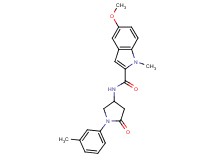 5-methoxy-1-methyl-N-[1-(3-methylphenyl)-5-oxo-3-pyrrolidinyl]-1H-indole-2-carboxamide