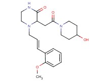 3-[2-(4-hydroxy-1-piperidinyl)-2-oxoethyl]-4-[(2E)-3-(2-methoxyphenyl)-2-propen-1-yl]-2-piperazinone