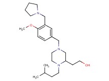2-[4-[4-methoxy-3-(1-pyrrolidinylmethyl)benzyl]-1-(3-methylbutyl)-2-piperazinyl]ethanol