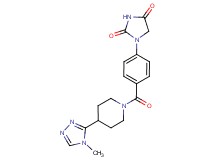 1-(4-{[4-(4-methyl-4H-1,2,4-triazol-3-yl)-1-piperidinyl]carbonyl}phenyl)-2,4-imidazolidinedione
