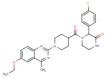 4-{[1-(6-ethoxy-4-methyl-2-quinazolinyl)-4-piperidinyl]carbonyl}-3-(4-fluorophenyl)-2-piperazinone