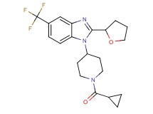 1-[1-(cyclopropylcarbonyl)-4-piperidinyl]-2-(tetrahydro-2-furanyl)-5-(trifluoromethyl)-1H-benzimidazole
