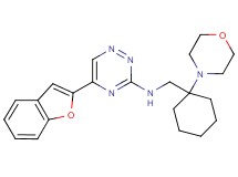 5-(1-benzofuran-2-yl)-N-{[1-(4-morpholinyl)cyclohexyl]methyl}-1,2,4-triazin-3-amine